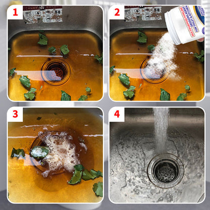🧴 KÖP 2, FÅ 1 GRATIS! 🚽 Multifunktionellt rörrensningsmedel för toalett och kök – Lös upp hår, fett & matrester – skonsamt mot rören & luktfritt – perfekt för stopp i handfat, dusch eller avlopp 🔧