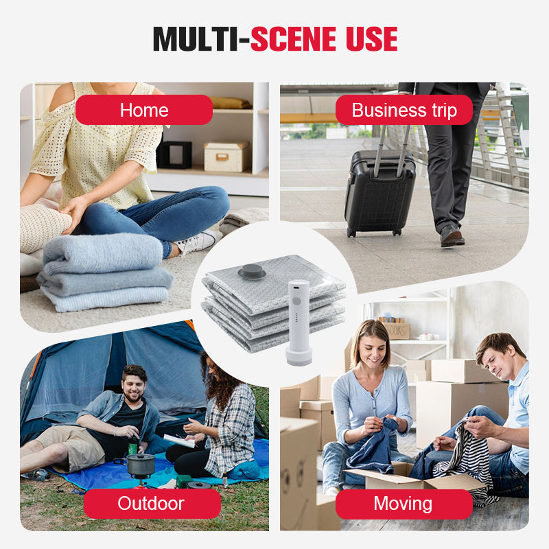 🔥 SISTA DAGENS ERBJUDANDE – 50 % RABATT 🔥 Vakuumförvaringspåsar för resor och bärbar pump