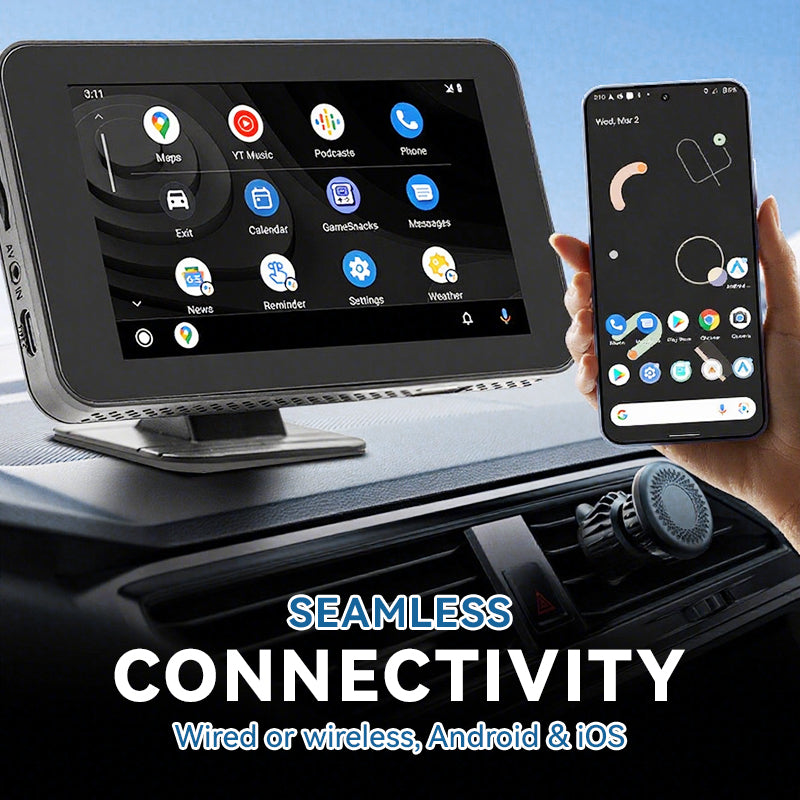 📱4,7-tums HD-pekskärm för multimedia i bilen – Svep med fingertopparna och förvandla din bil till en smart underhållningscentral på ett ögonblick!🚗✨