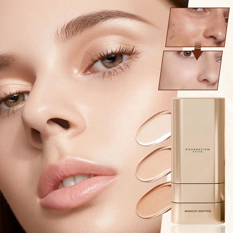 💄 KÖP 2, FÅ 1 GRATIS ! ✨ Felfri och Långvarig Dubbeländad Foundation Stick – Högtäckande, Lätt Formel & Ärghållande Finish 🎨
