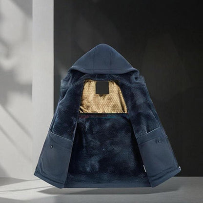 🔥Varm jacka med huva och dragkedja för män