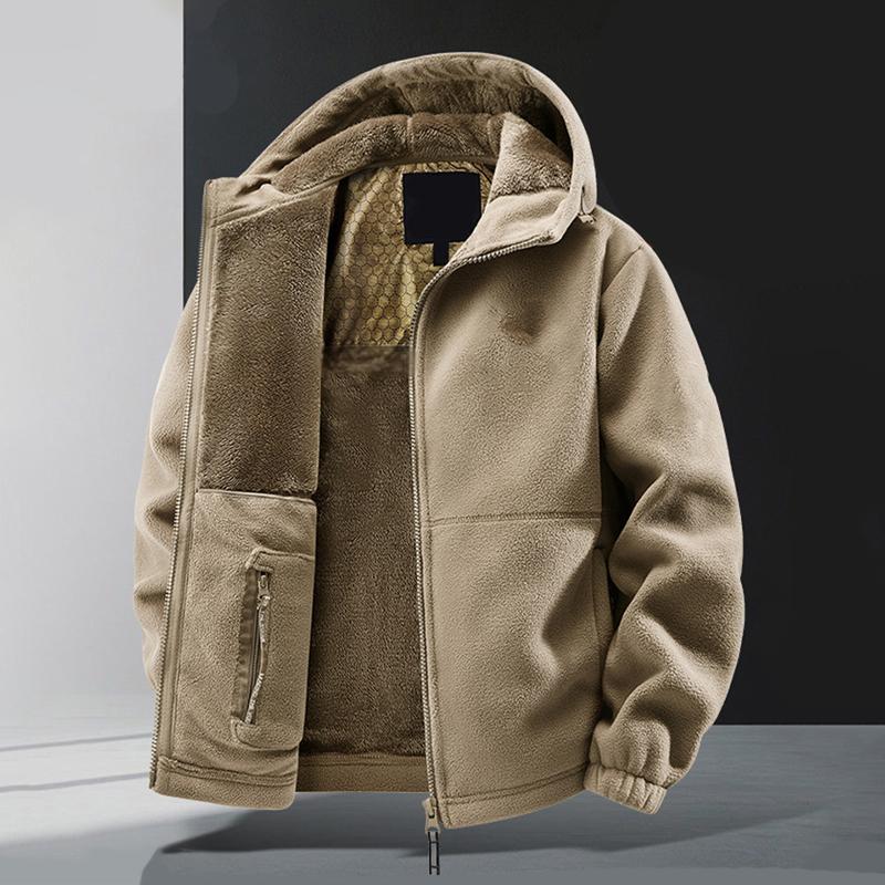 🔥Varm jacka med huva och dragkedja för män