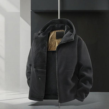 🔥Varm jacka med huva och dragkedja för män