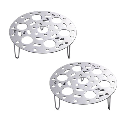 ✨ Köp 1 få 1 gratis ✨Silver ångfartygsställ i rostfritt stål med stativ för matlagning