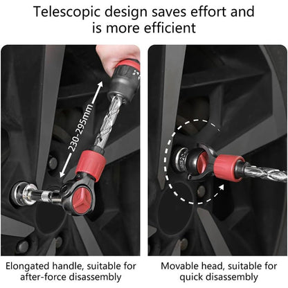 3/8 tum drivande teleskopisk skiftnyckel med flexibelt huvud