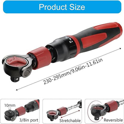 3/8 tum drivande teleskopisk skiftnyckel med flexibelt huvud