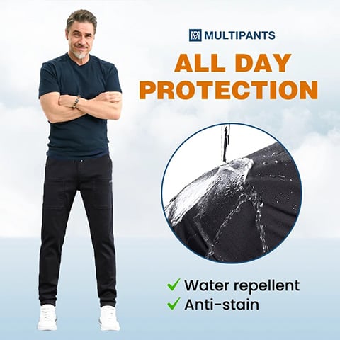 💥MultiPants – Slitstarka lastbyxor med hög stretch i flera fickor