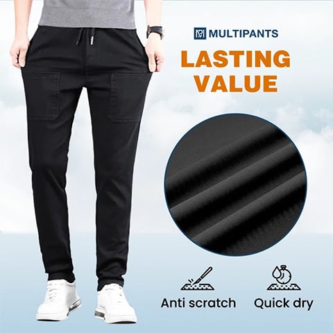 💥MultiPants – Slitstarka lastbyxor med hög stretch i flera fickor