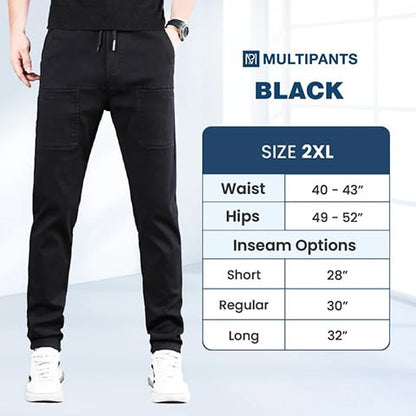 💥MultiPants – Slitstarka lastbyxor med hög stretch i flera fickor