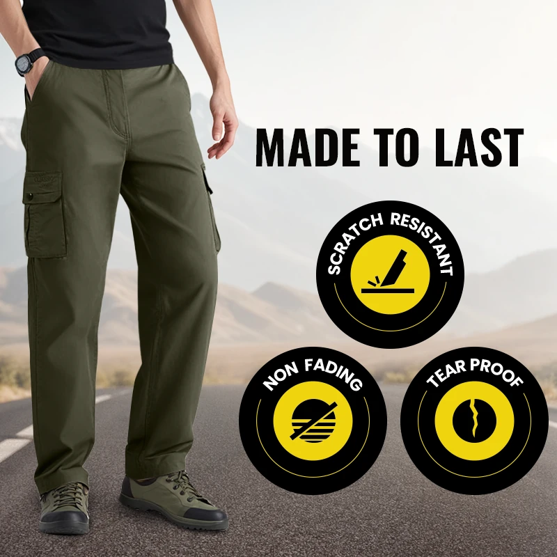🎁Heta erbjudanden - 50% RABATT👖Herrers Multipocket Cargo Byxor