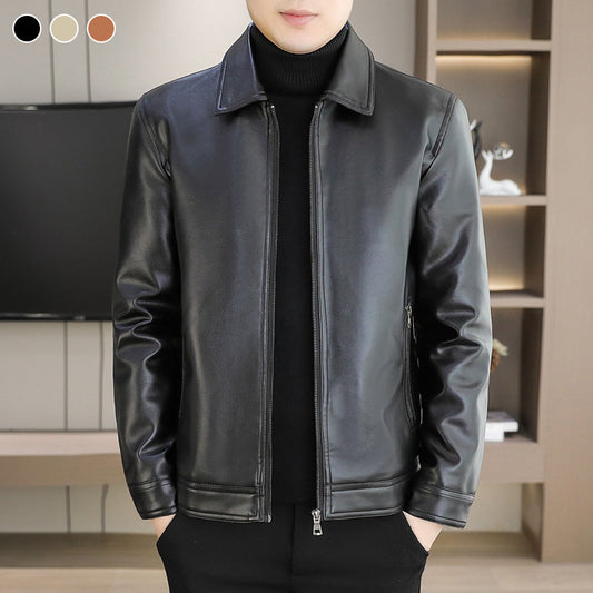 Men's Trendy Casual Faux Leather Jacket