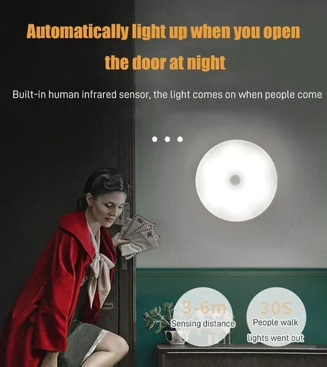 💡 🔋 Energieffektiv LED-Rörelsesensorlampa – Automatisk Sensor, Energibesparande & Stark Belysning ✨