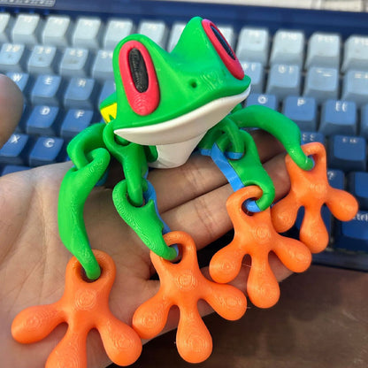 🔥Söta 3D Grod Kylskåpsmagneter