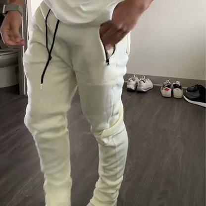 Casual joggingbyxor med tjock dragsko för herr