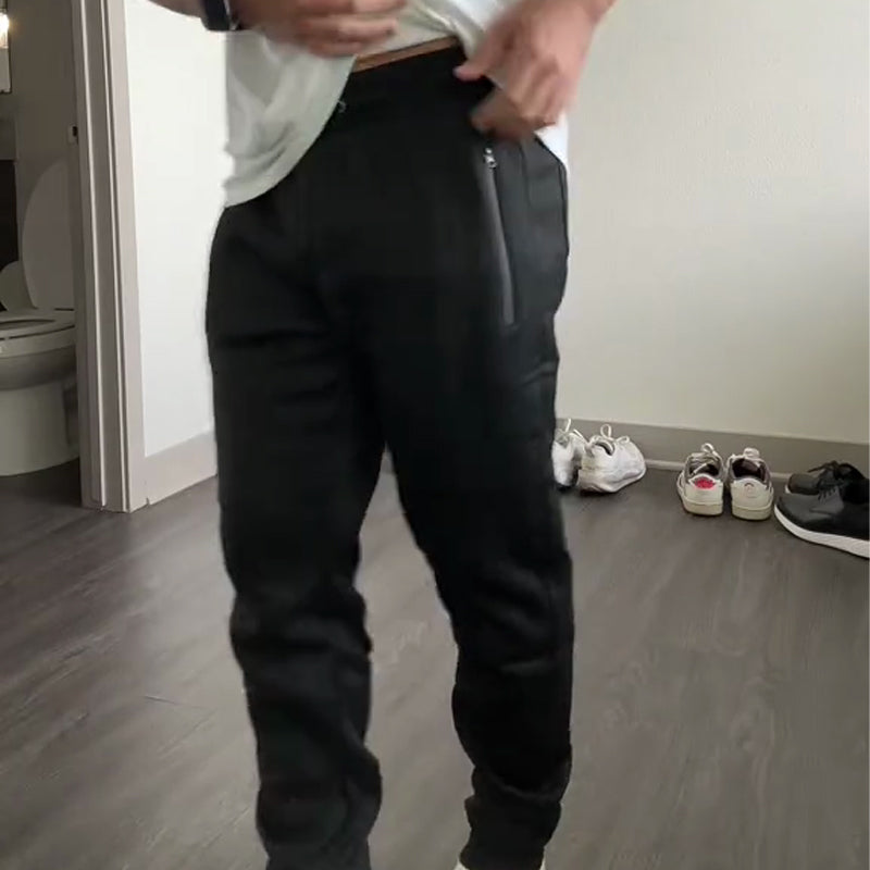 Casual joggingbyxor med tjock dragsko för herr