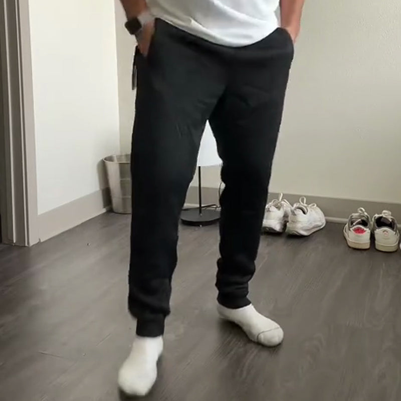 Casual joggingbyxor med tjock dragsko för herr