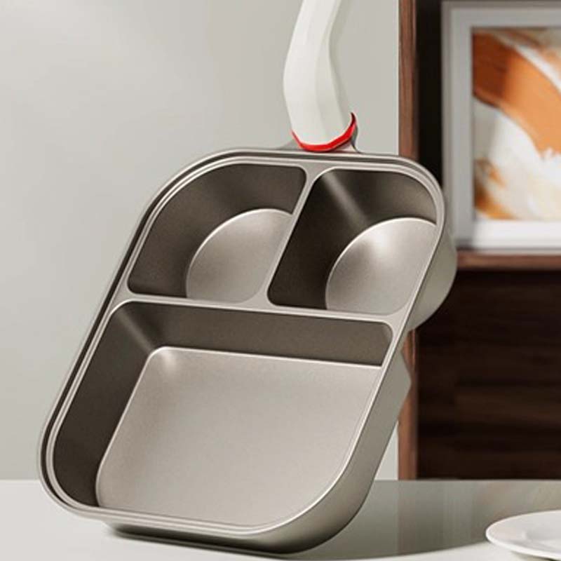 3-i-1 Stekpanna med tre fack