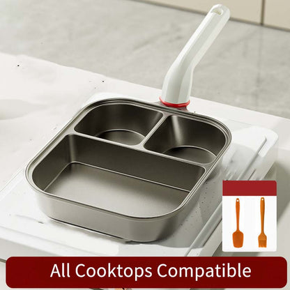 3-i-1 Stekpanna med tre fack