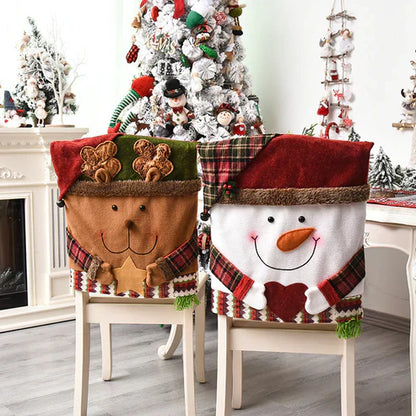 Juldekoration Tecknad stolsöverdrag