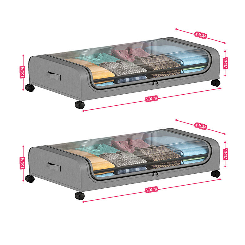 Contenitore sotto il letto di grande capacità con ruote e coperchi