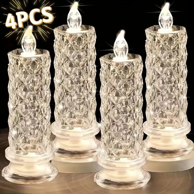 🔥Köp 1 få 1 gratis 🎁Flamfri kristallljuslampa🕯️