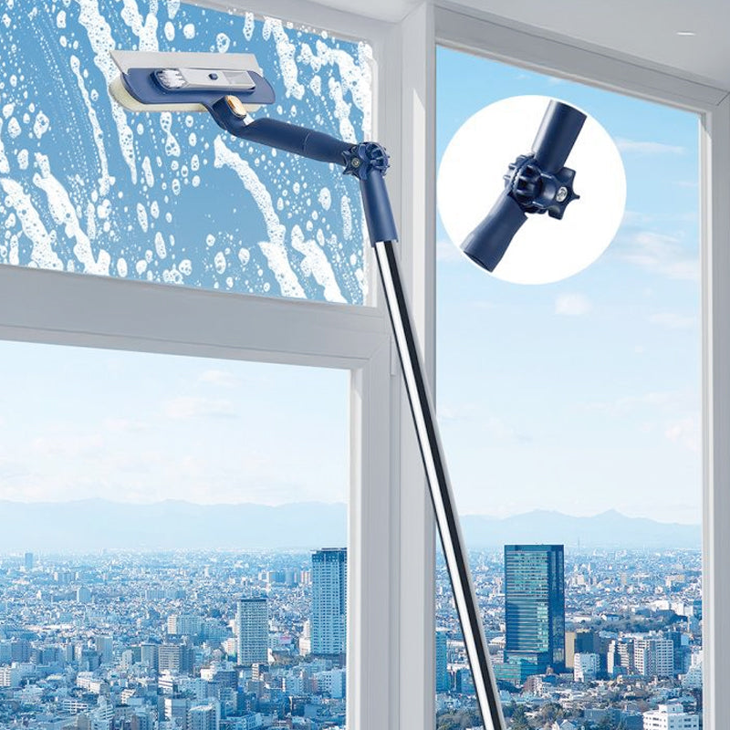 💦 50 % RABATT NU! 🏢 Specialiserad fönsterputsstång för höghus – torka & skrapa i ett, 120 cm 🛡️