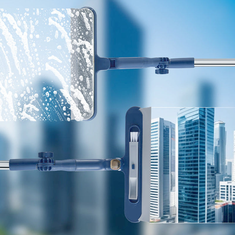 💦 50 % RABATT NU! 🏢 Specialiserad fönsterputsstång för höghus – torka & skrapa i ett, 120 cm 🛡️
