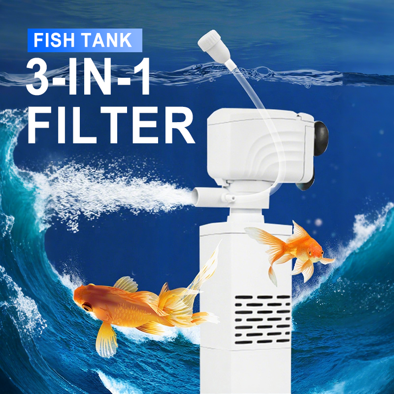 🔥Akvariefilter 3-i-1 – filtrering, syresättning och vattenpumpning