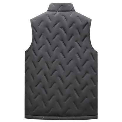 💖HOT SALE 50% RABATT✨️❄️Unisex vintervarm casual ärmlös quiltad väst med fleecefoder