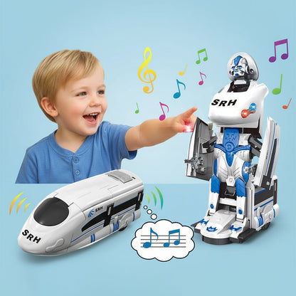 Uppladdningsbar transformerbara tågrobotleksak🎁 Den perfekta presenten