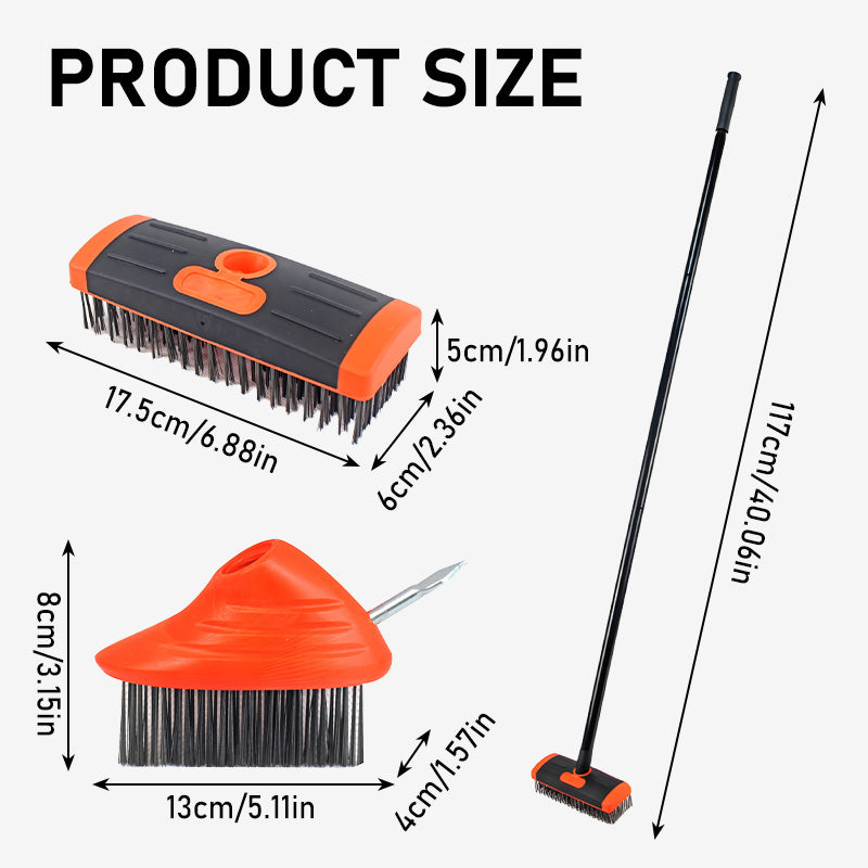 🌿 50 % RABATT! 🧹 3-i-1-set med stålborstar för ogräsrensning – Robusta metallborst, ergonomiska handtag & perfekt för fogar, altaner och gångar 🏡