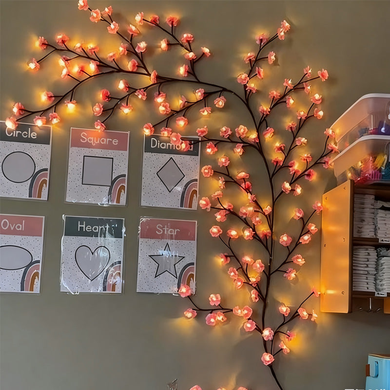 Blommiga vinrankor som stämningsbelysning