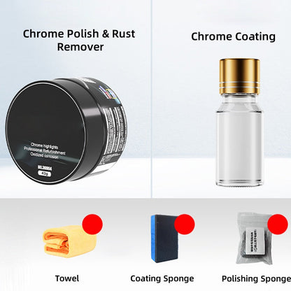 🔥Köp 2 få 1 gratis🔥Car Chrome Polish & Rust Remover Kit