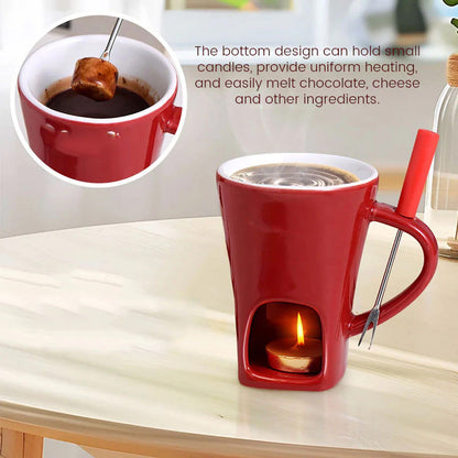 🔥Keramisk chokladfonduemugg