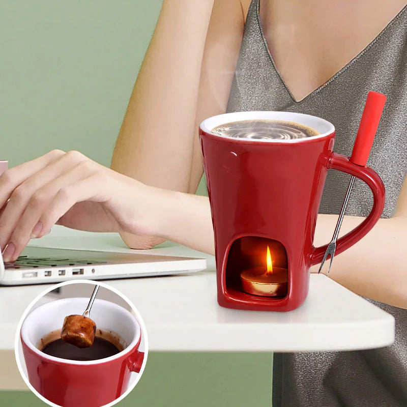 🔥Keramisk chokladfonduemugg