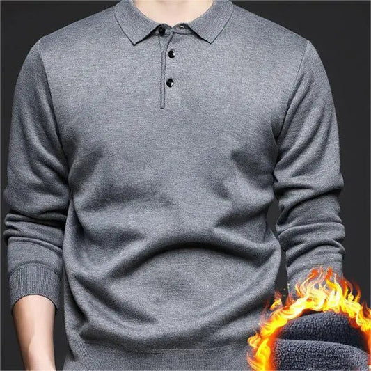 Presentval -Men's Winter Lapel vadderad förtjockad tröja