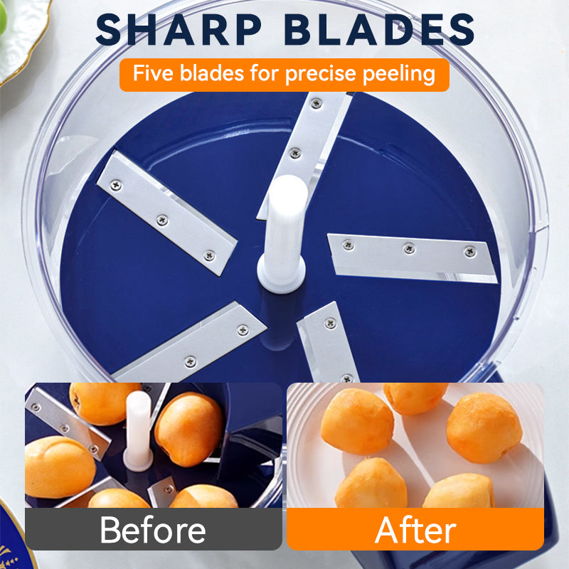 🎄✨60 % RABATT! 🍇🧄 Transparent Elektrisk Frukt- & Grönsaksskalare – Snabb, Enkel & Effektiv Perfekt för kökets vardagsbestyr!