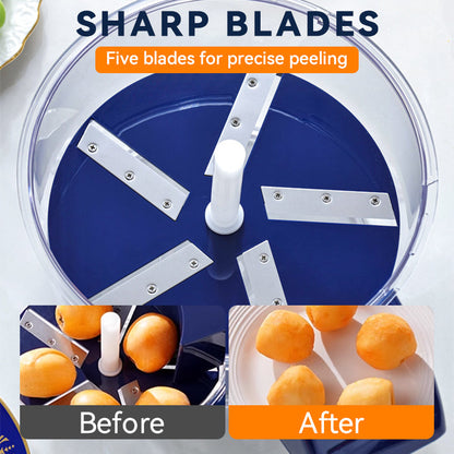 🎄✨60 % RABATT! 🍇🧄 Transparent Elektrisk Frukt- & Grönsaksskalare – Snabb, Enkel & Effektiv Perfekt för kökets vardagsbestyr!