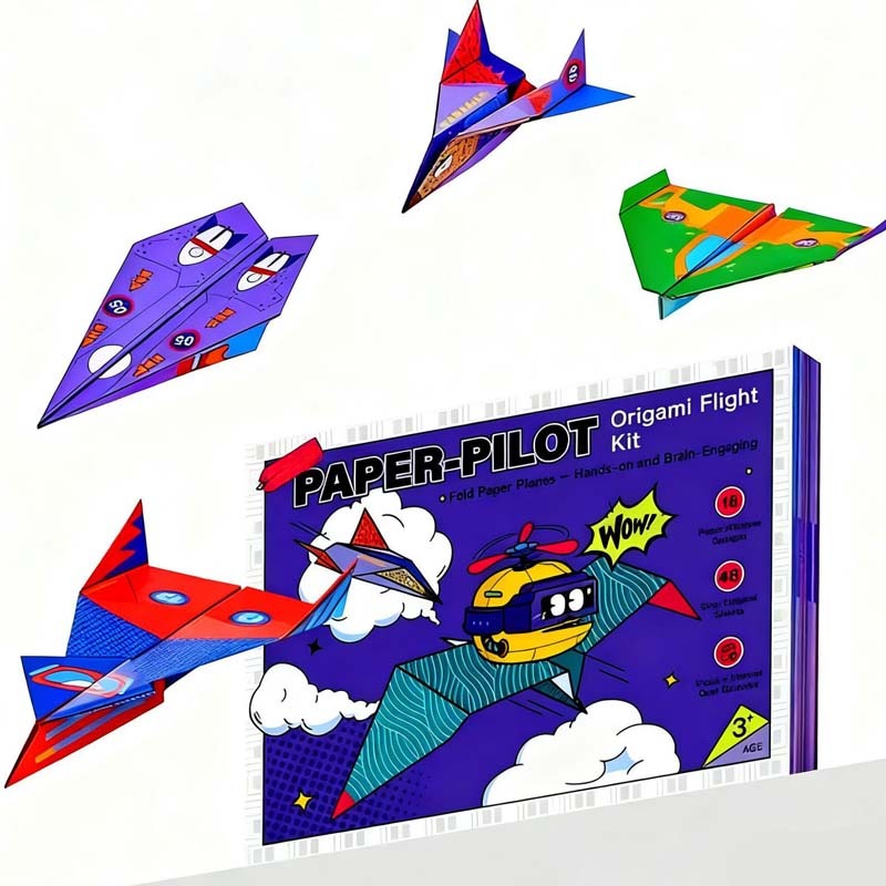 ✈️ 50% RABATT NU! ✨ Kreativt DIY-pappersflygplan - Bygg & Kasta 10 Modeller, Pedagogisk STEM-leksak för Barn 6-12 År 🎯🧠