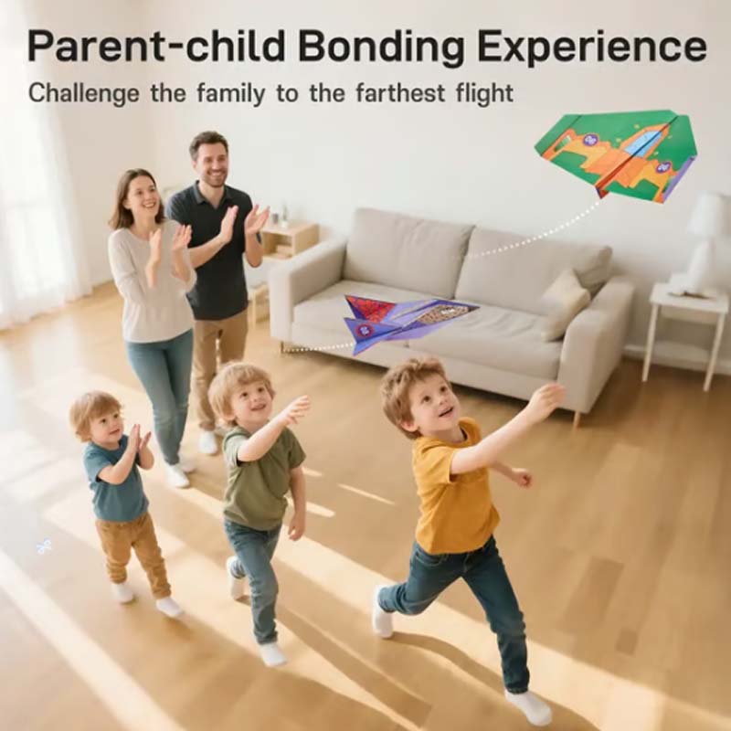 ✈️ 50% RABATT NU! ✨ Kreativt DIY-pappersflygplan - Bygg & Kasta 10 Modeller, Pedagogisk STEM-leksak för Barn 6-12 År 🎯🧠