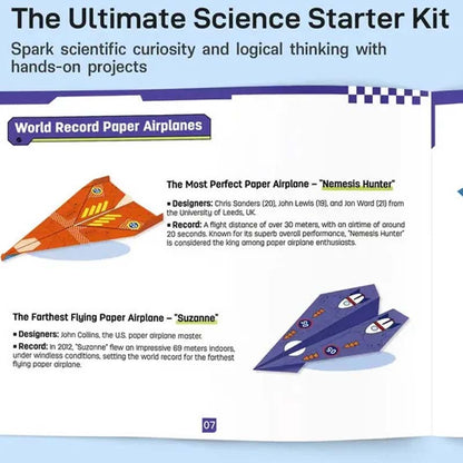 ✈️ 50% RABATT NU! ✨ Kreativt DIY-pappersflygplan - Bygg & Kasta 10 Modeller, Pedagogisk STEM-leksak för Barn 6-12 År 🎯🧠