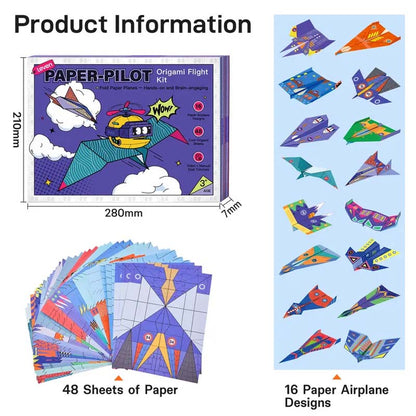 ✈️ 50% RABATT NU! ✨ Kreativt DIY-pappersflygplan - Bygg & Kasta 10 Modeller, Pedagogisk STEM-leksak för Barn 6-12 År 🎯🧠