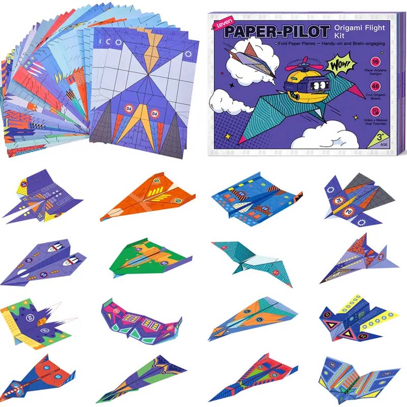 ✈️ 50% RABATT NU! ✨ Kreativt DIY-pappersflygplan - Bygg & Kasta 10 Modeller, Pedagogisk STEM-leksak för Barn 6-12 År 🎯🧠