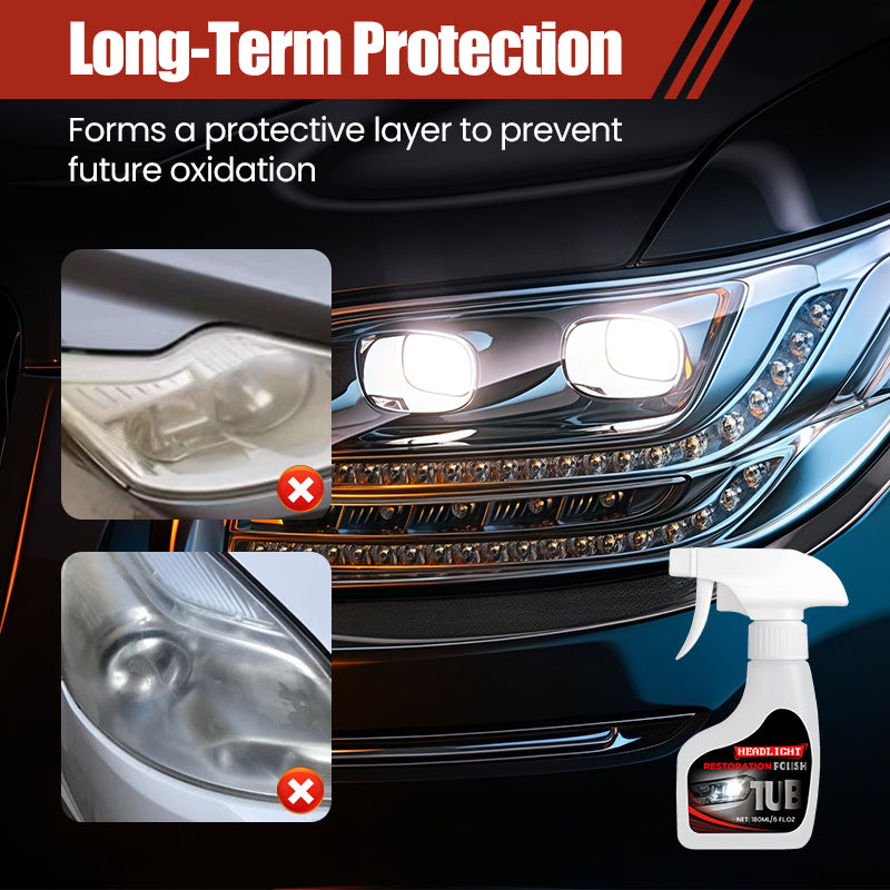 🚗KÖP 2 FÅ 1 GRATIS!✨180 ml bilstrålkastarrenoveringsset – professionell polering med svamp och tätning för klarhet och UV-skydd💎🔧