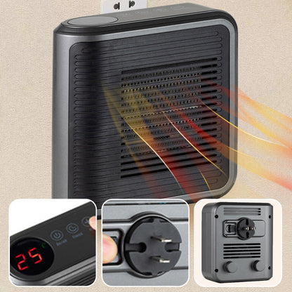 🔥800W väggmonterad rumsvärmare med justerbar termostat och timer
