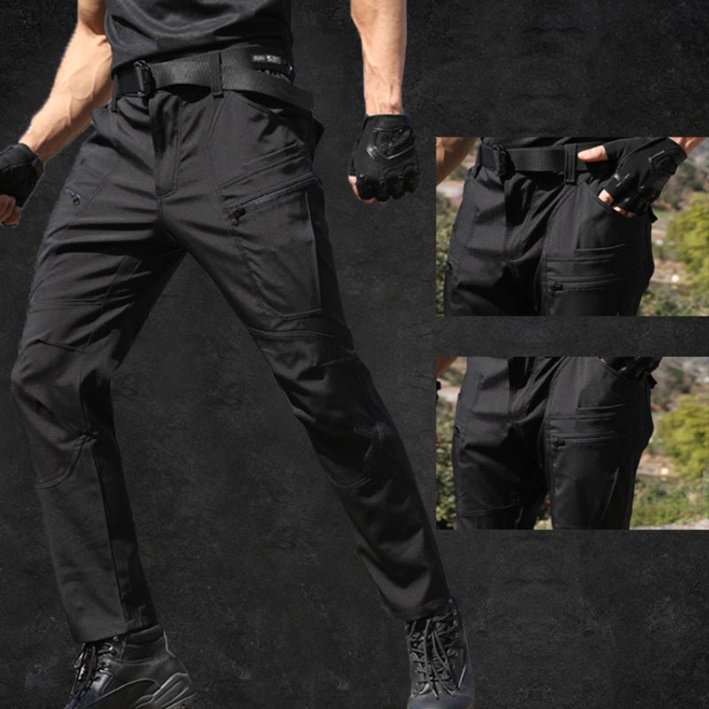 🔥Enfärgade slim fit-cargobyxor för män för vår och höst