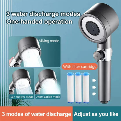🚿2026 Mega Sale - 49 % RABATT✨ Multifunktionellt duschhuvud - Massage & hudvård, 5 avslappningslägen, enkel installation 🛁📦