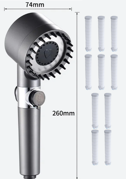 🚿2026 Mega Sale - 49 % RABATT✨ Multifunktionellt duschhuvud - Massage & hudvård, 5 avslappningslägen, enkel installation 🛁📦