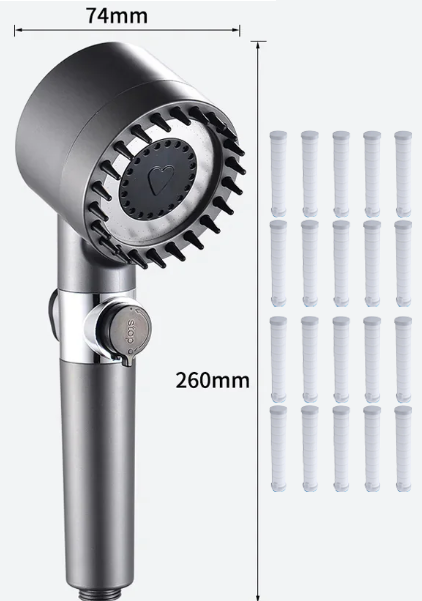 🚿2026 Mega Sale - 49 % RABATT✨ Multifunktionellt duschhuvud - Massage & hudvård, 5 avslappningslägen, enkel installation 🛁📦