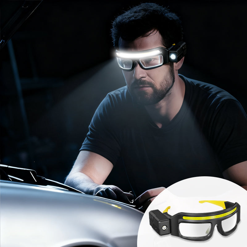 ⏳ Begränsad tid 50 % rabatt ⏰ Handsfria LED-arbetslampglasögon